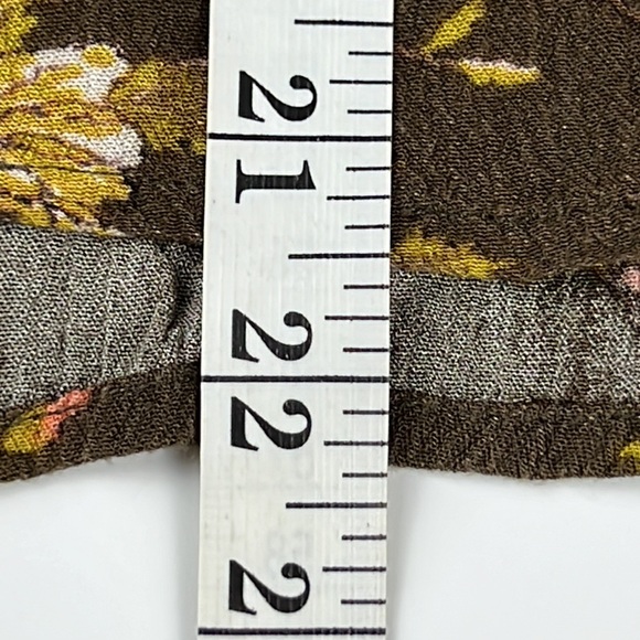 Eyeshadow Blouse Brown with Floral Print Sz: M - Picture 9 of 16